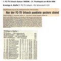 FCTV Urbach Saison 1985 86 FCTV Urbach VfL Schorndorf II 21. Spieltag am 09.04.1986