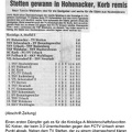 FCTV Urbach Saison 1985 86 SC Korb FCTV Urbach 2. Spieltag am 08.09.1985