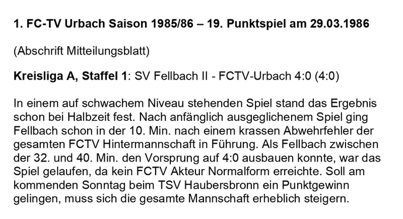 FCTV Urbach Saison 1985_86 SV Fellbach II FCTV Urbach 19. Spieltag am 29.03.1986.jpg