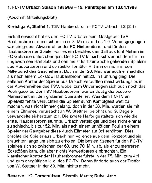 FCTV Urbach Saison 1985_86 TSV Haubersbronn FCTV Urbach 19. Spieltag am 13.04.1986.jpg
