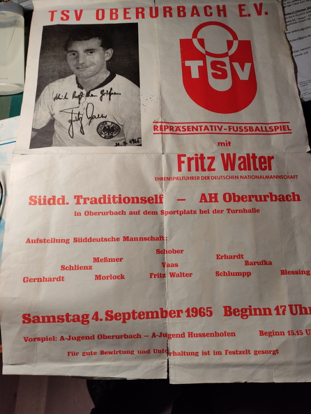 Fritz Walter Elf gegen AH Oberurbach 1965 Plakat ungeschnitten.jpg