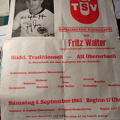 Fritz Walter Elf gegen AH Oberurbach 1965 Plakat ungeschnitten