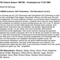 TSV Urbach Saison 1967 1968 SKF Fichtenberg TSV Oberurbach 17.03.1968