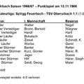 TSV Urbach Saison 1966 1967 SpVgg Feuerbach TSV Oberurbach 13.11.1966