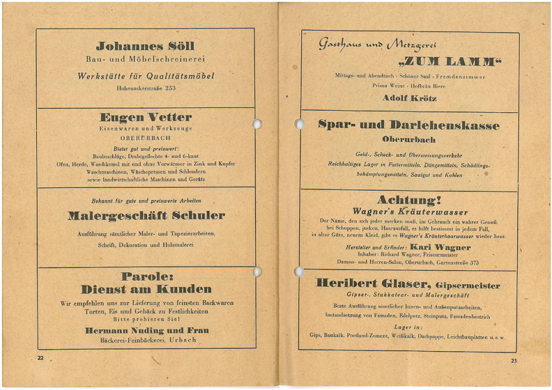 TSV Urbach Festschrift 50 Jahre 1949 Seite 22 und Seite 23.jpg