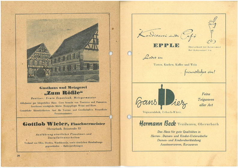 TSV Urbach Festschrift 50 Jahre 1949 Seite 24 und Seite 25.jpg