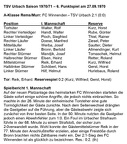 TSV Urbach Saison 1970 1971 FC Winnenden TSV Urbach 27.09.1970 Seite 1