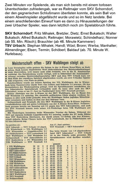 TSV Urbach Saison 1970 1971 SKV Schorndorf TSV Urbach 13.06.1971 Seite 2.jpg