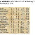 TSV Urbach Saison 1970 1971 TSV Urbach  TSV Rudersberg 18.10.1970 Seite 2