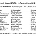 TSV Urbach Saison 1970 1971 VfL Waiblingen TSV Urbach 13.12.1970