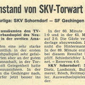 SKV Schorndorf Saison 1971 72 SKV Schorndorf SF Gechingen Original Spielbericht 15.08.1971