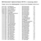 SKV Schorndorf Spiele der Saison 1971 72 II. Amateurliga Staffel 1