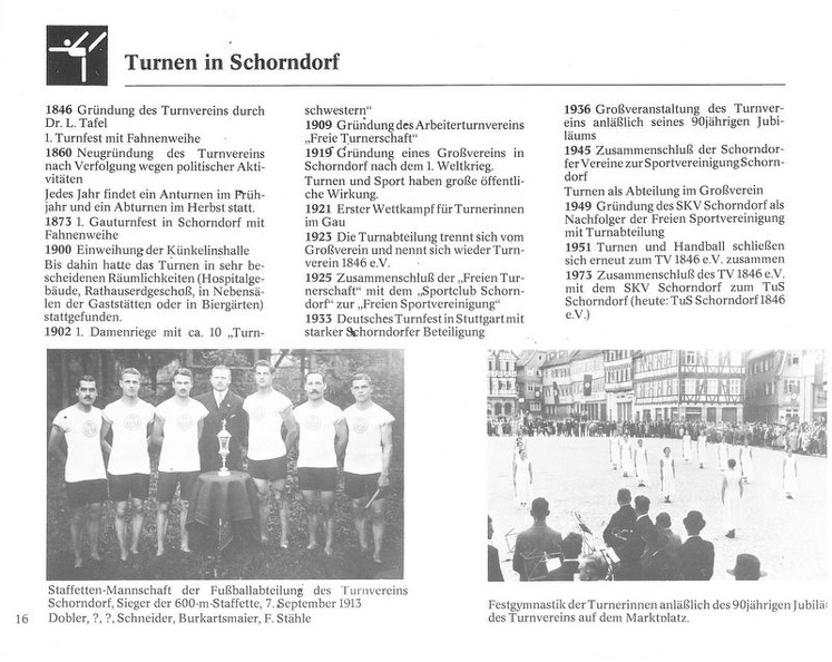 Sport in Schorndorf  Turnen in Schorndorf Seite 16
