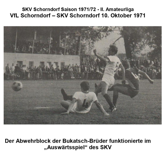 VfL Schorndorf SKV Schorndorf II. Amateurliga Saison 1971 72 10.10.1971  Spielszene 1 Foto