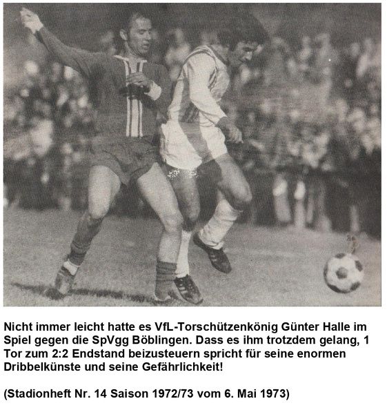 VfL Schorndorf Saison 1972 1973 VfL Schorndorf SpVgg Boeblingen Spielszene 2