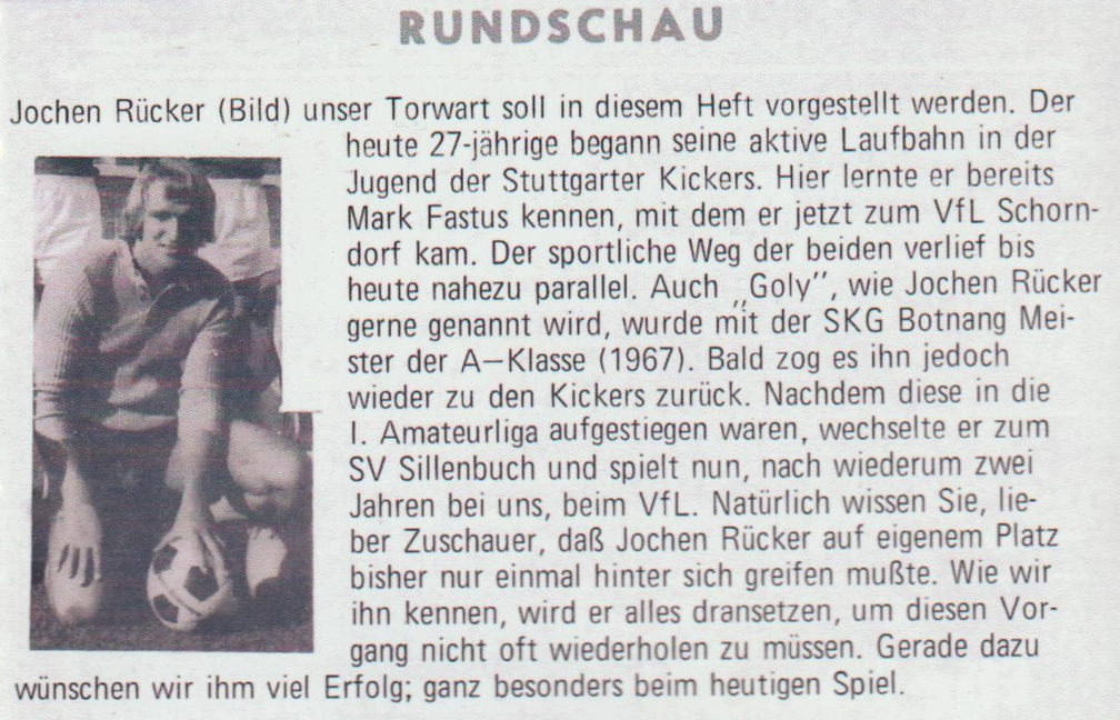 VfL Schorndorf Ruecker Jochen Rundschau