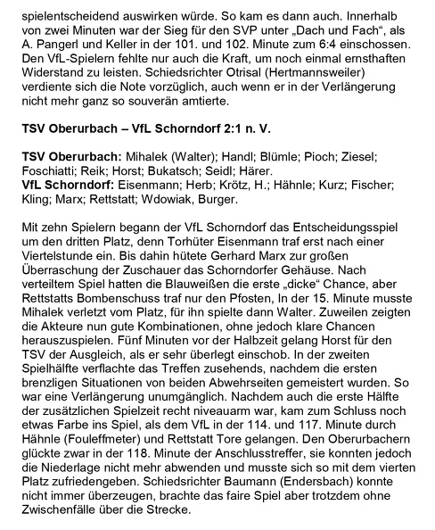 Nachbarschaftsturnier beim TSV Oberurbach 10.06.-11.06.1967 Seite 3