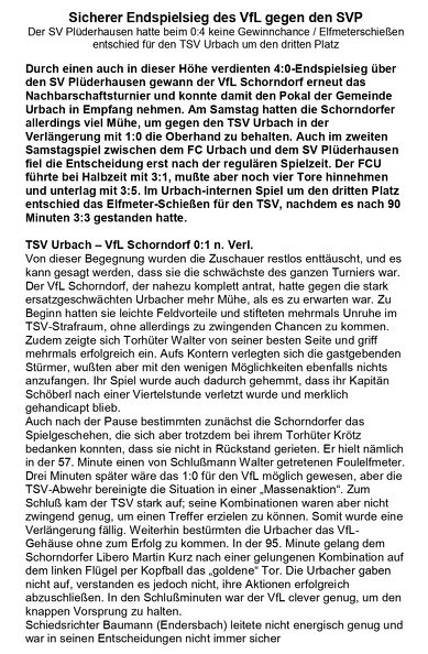 Nachbarschaftsturnier 27.06. 28.06.1970 beim TSV Urbach Seite 1