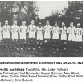 Sportverein Schorndorf 1903 - Mannschaftsbild vom 28.08.1928 mit Namen