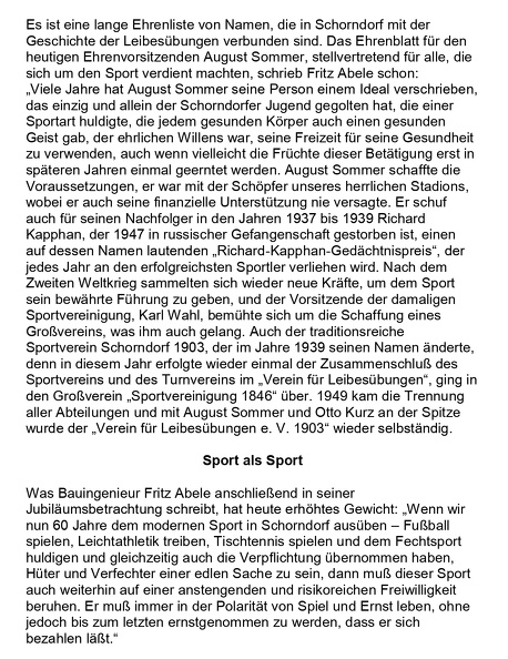 VfL Schorndorf 60jaehriges Jubilaeum 1963 Zeitungsbericht vom 06.09.1963 Seite 3