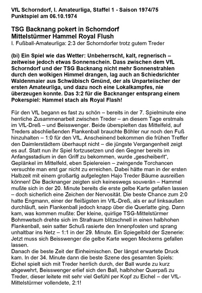 VfL Schorndorf I. Amateurliga Saison 1974_75 VfL Schorndorf TSG Backnang 06.10.1974 Seite 1.jpg