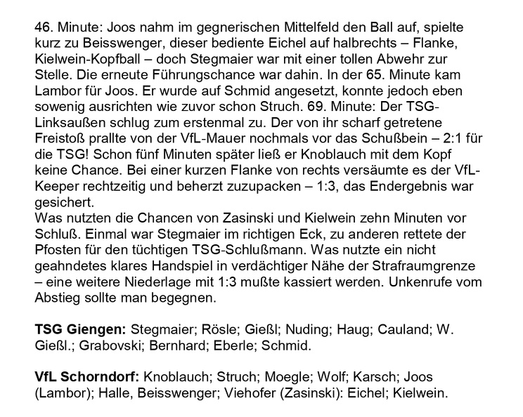 VfL Schorndorf I. Amateurliga Saison 1976_77 VfL Schorndorf TSG Giengen Abschrift Bericht Spieltag 18.09.1976_Seite 2.jpg