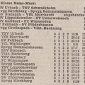 A-Klasse Rems Murr Saison 1976 77 Begegnungen Tabelle 24.10.1976
