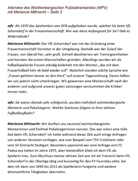 Mittnacht Marianne - Gesichter des Frauenfussballs in Baden-Württemberg Seite 2