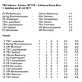 TSV Urbach A-Klasse Rems-Murr Saison 1977 1978 1. Spieltag Begegnungen Tabelle