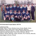 VfL Schorndorf Frauen Saison 1977 78 Mannschaftsfoto mit Namen und Trainer Dieter Siegle