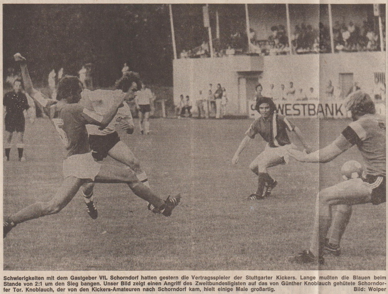 VfL Schorndorf Stuttgarter Kickers Freundschaftsspiel am 04.06.1974