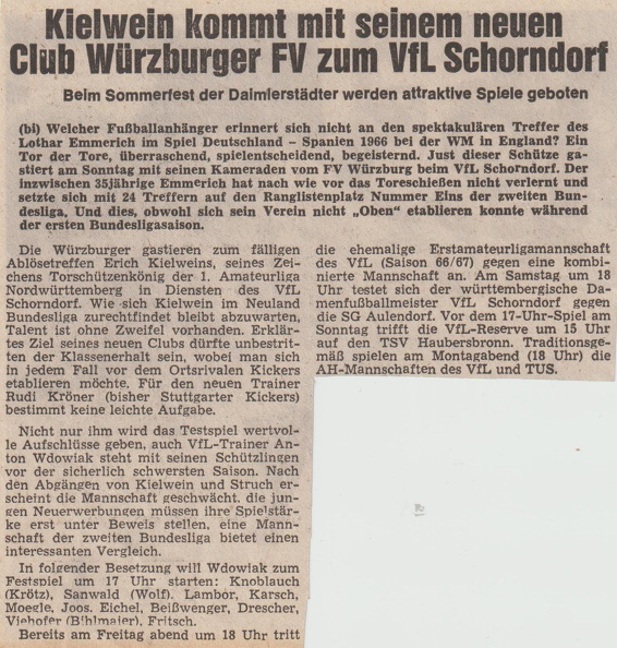 VfL Schorndorf Vorschau Wuerzburger FV mit Kielwein Bericht 22.07.1977.jpg