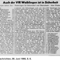 VfL Schorndorf Saison 1965 66 Zeitungsbericht  letzter Spieltag 05.06.1966