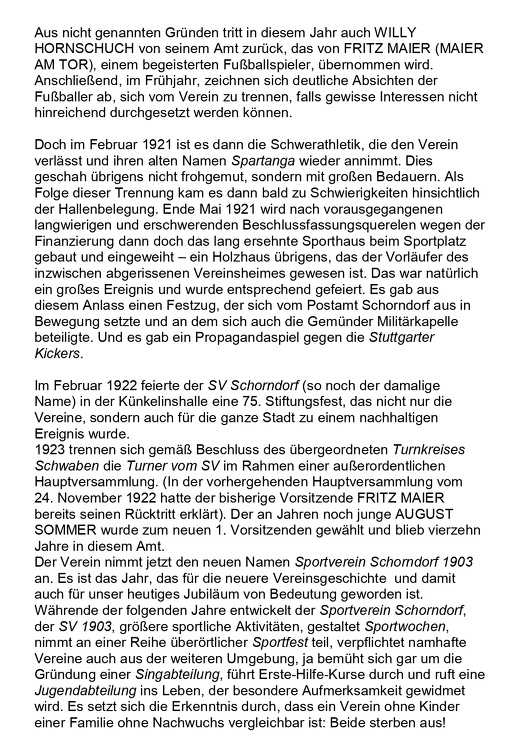 VfL Schorndorf 80jaehriges Jubilaeum 1983 Bericht Fritz Abele Heimatblaetter 1983 Seite 5