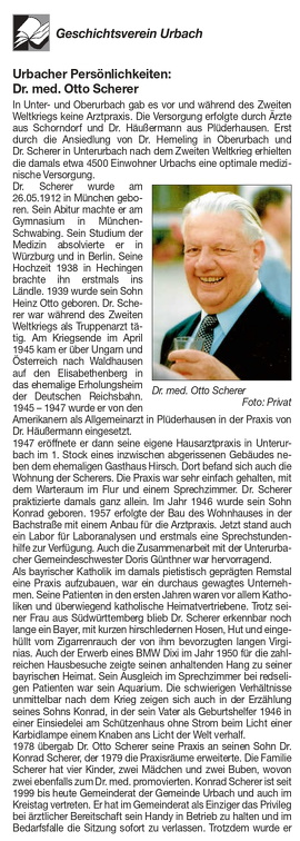 Scherer, Dr.Otto Portrait Seite 1
