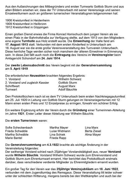 Turnverein Unterurbach 60jaehriges Jubilaeum 1957 Mitteilungsblatt Seite 2.jpg