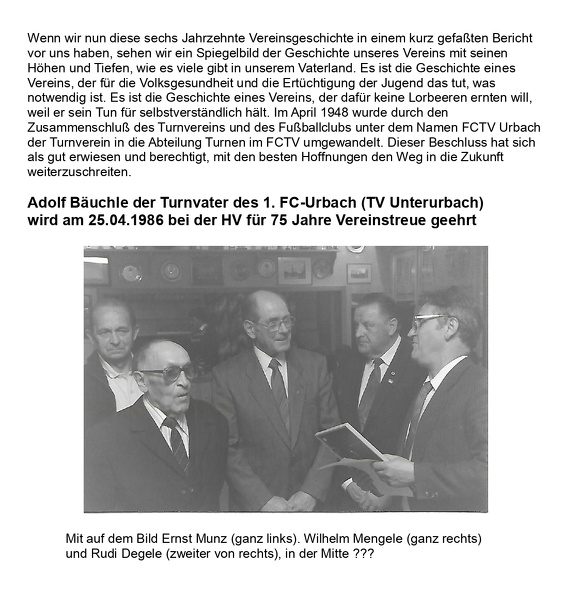 Turnverein Unterurbach 60jaehriges Jubilaeum 1957 Mitteilungsblatt Seite 9