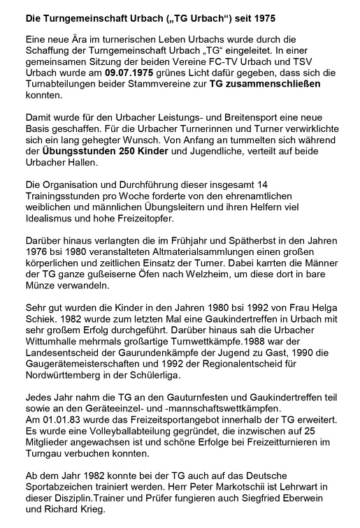 Die Turngemeinschaft Urbach seit 1975 Seite 1