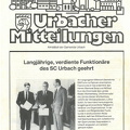 TSV Urbach Ehrendnadel Wilfired Kurz Mitteilungsblatt Titelblatt ungeschnitten