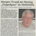 TSV Urbach Wilfried Kurz 70. Geburtstag WKZ 28.08.2004 Zeitungsbericht