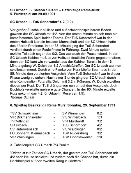 SC Urbach Saison 1991_92 5. Punktspiel SC Urbach I TuS Schorndorf  29.09.1991.jpg
