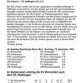 SC Urbach Saison 1991 92 16. Punktspiel SC Urbach TV Oeffingen  15.12.1991
