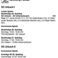 SC Urbach I Bezirksliga Saison 2025 2026 Spieltag 03.05.2026