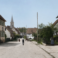 Hohenackerstrasse um 1914. Links Telegraphen- und Poststation mit ChatCPT bearbeitet