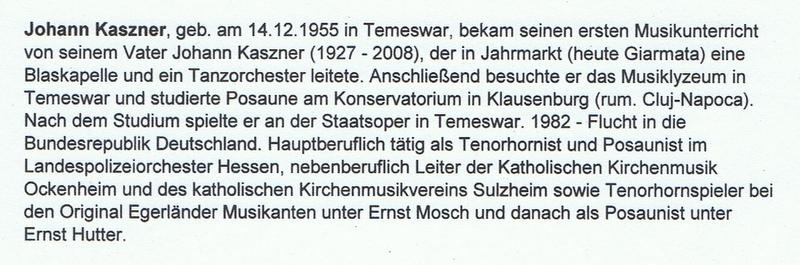 Kaszner Johann Biographie