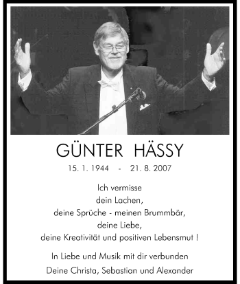 Haessy Guenter 1944 2007 Todesanzeige