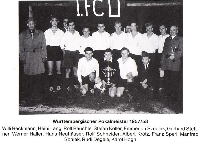 Mannschaftsfoto Pokalsieger 1958