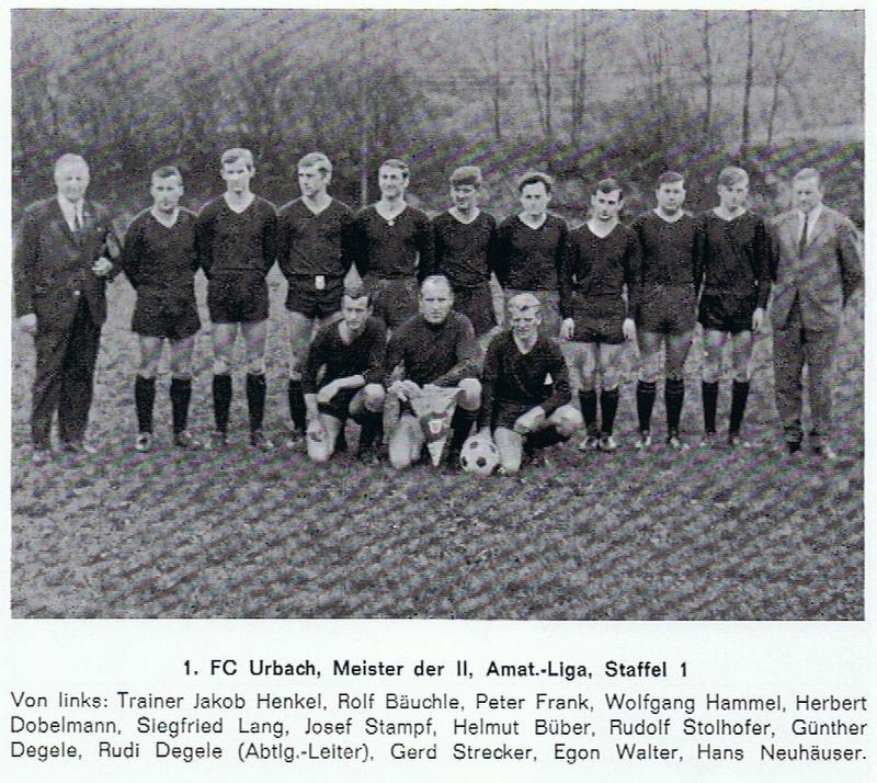 FCTV Urbach 1. Mannschaft 1967 1968
