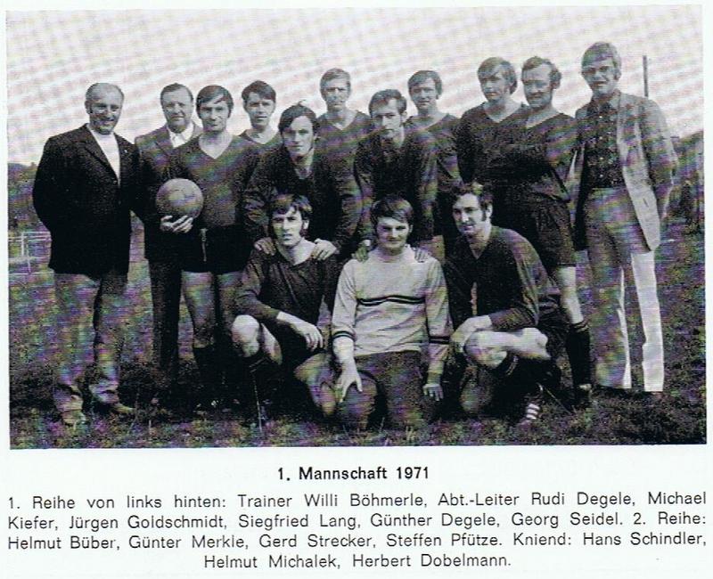 FCTV Urbach 1. Mannschaft 1971