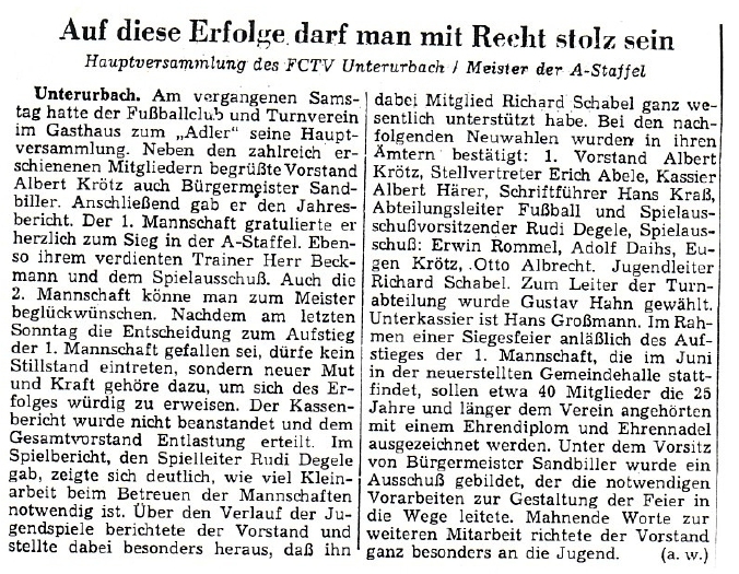 FCTV Urbach Hauptversammlung 1955 02.04.1955 2, Bericht.jpg
